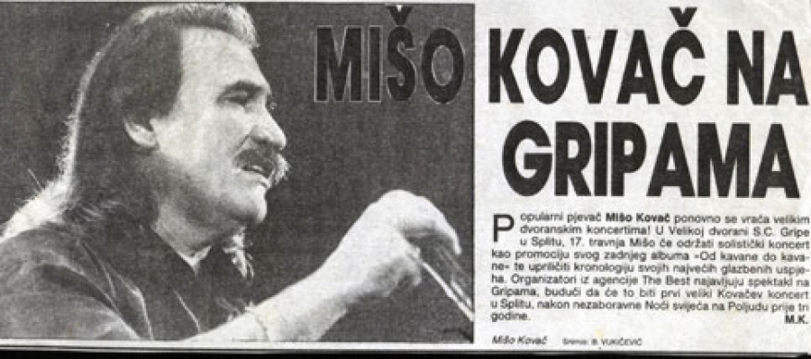 Mišo Kovač na Gripama