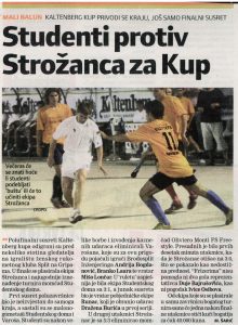 Studenti protiv Strožanca za Kup